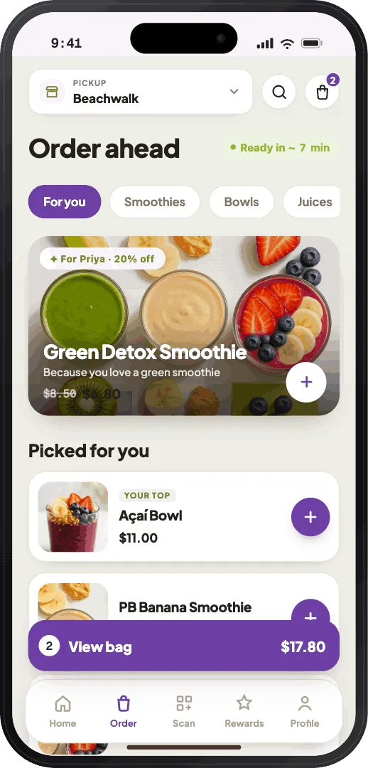 Juice brand app