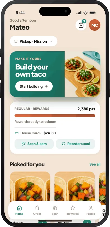 Taqueria brand app